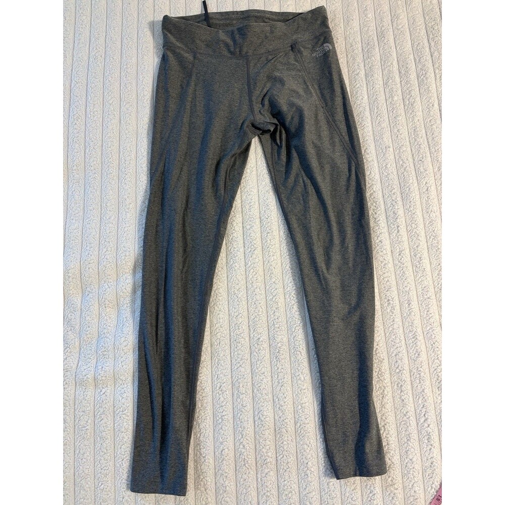 The North Face Grey Leggings Womens Medium Tie Waist Ruched Calf